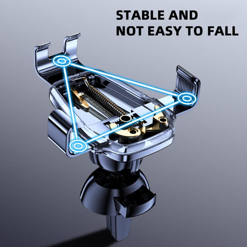 Гравитационный держатель для телефона в автомобиль, клипса для воздуховода, мобильная подставка-крепление, автоматический кронштейн для смартфона для GPS-навигации для iPhone 14 Samsung Huawei