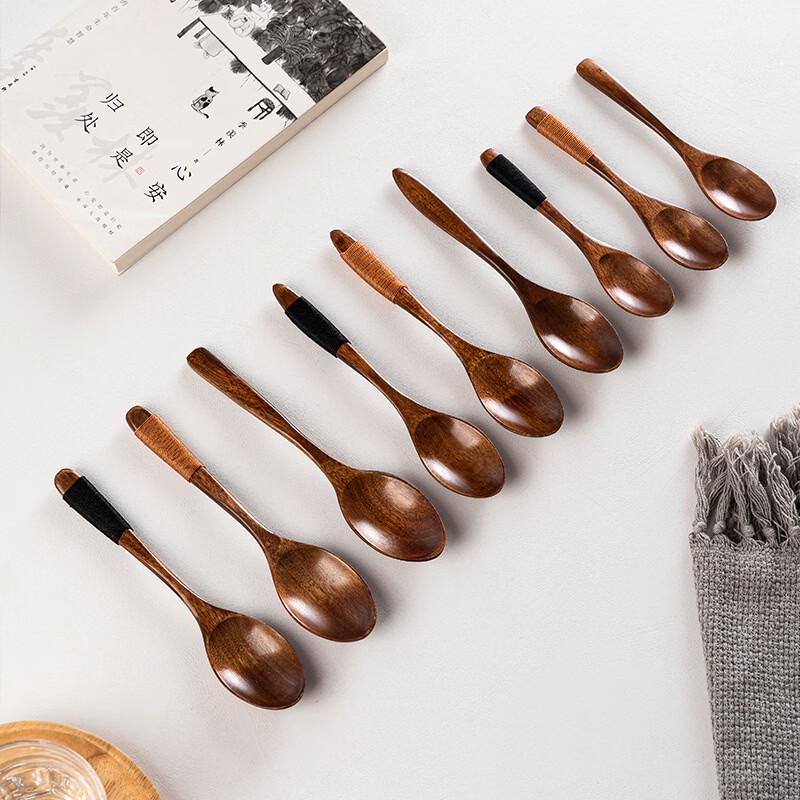 Abay Japanese Style Solid Wood Lacquered Spoon