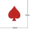 8pcs Red Heart Patches DIY Iron on Patches Spades Poker Sewing Supplies  Clothing Bag Accessories