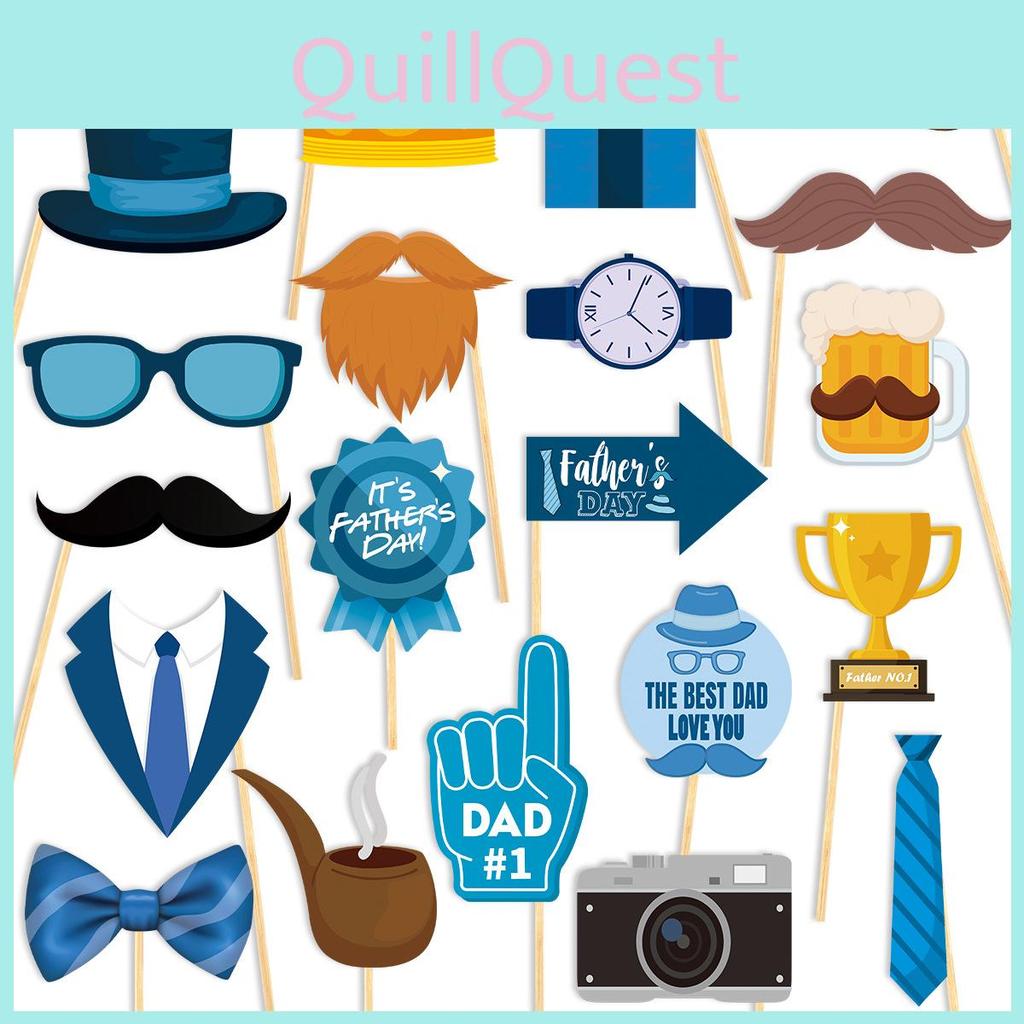 Fathers Day Party Decorations With Paper Photo Props For Event And Celebration
