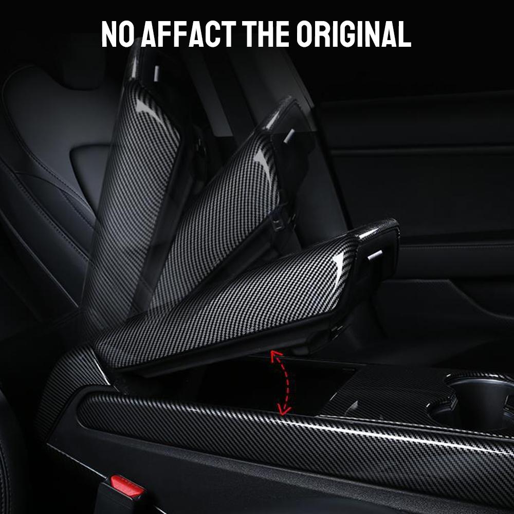 Interior Car Styling Protective Decoration Car Accessories Carbon Fiber Matte Black For Tesla Model 3 Model Y 2019-2025