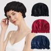 Модная большая шелковая шапочка для сна, однотонные шапки от выпадения волос, новые женские шапочки для волос