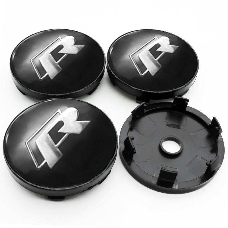 VW 4Pcs 56mm 60mm Car Wheel Center Hub Cap Cover Emblem Stickers For Volkswagen VW GTI Polo Golf Passat Tiguan Arteon Touareg Caddy