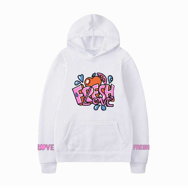 Осень Зима Принт Буквы Мужское Худи Y2K Одежда Винтажная Мода Оверсайз Повседневные Унисекс Пуловеры с Длинным Рукавом