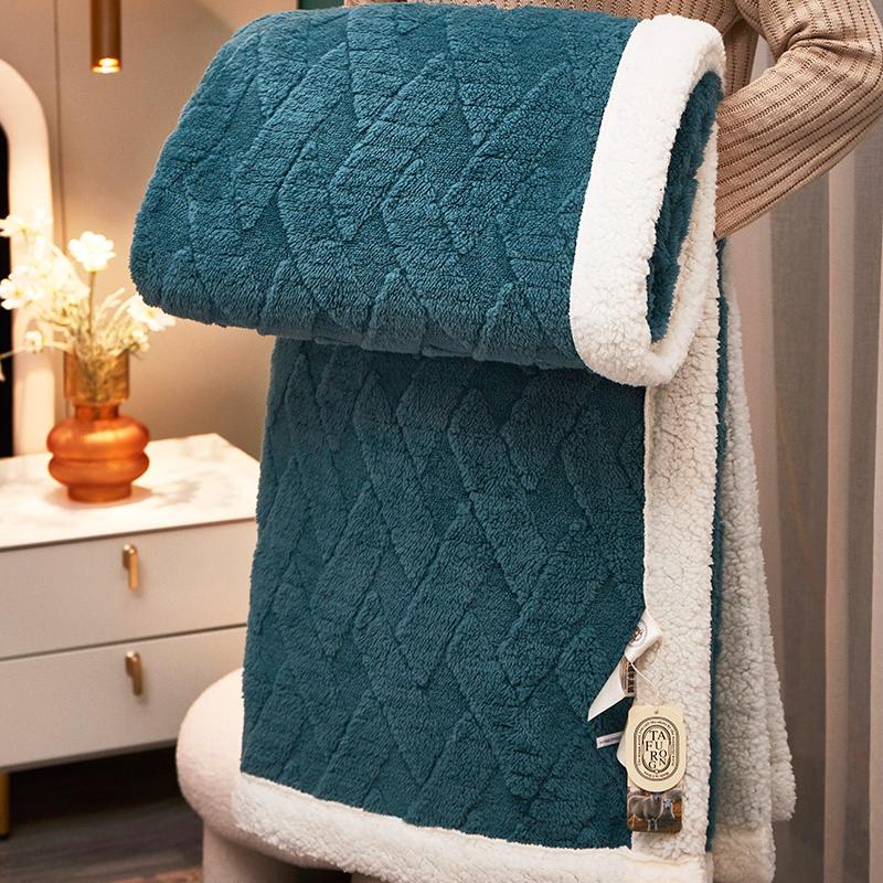 Толстое зимнее одеяло, мягкие теплые шерстяные одеяла для кроватей, плед, кашемировое термоодеяло с бараниной, покрывало