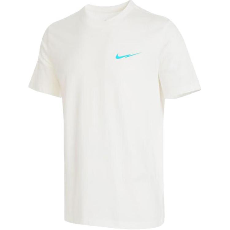 Nike Футболки Мужские Белые С Круглым Вырезом Тонкие FZ5418-133