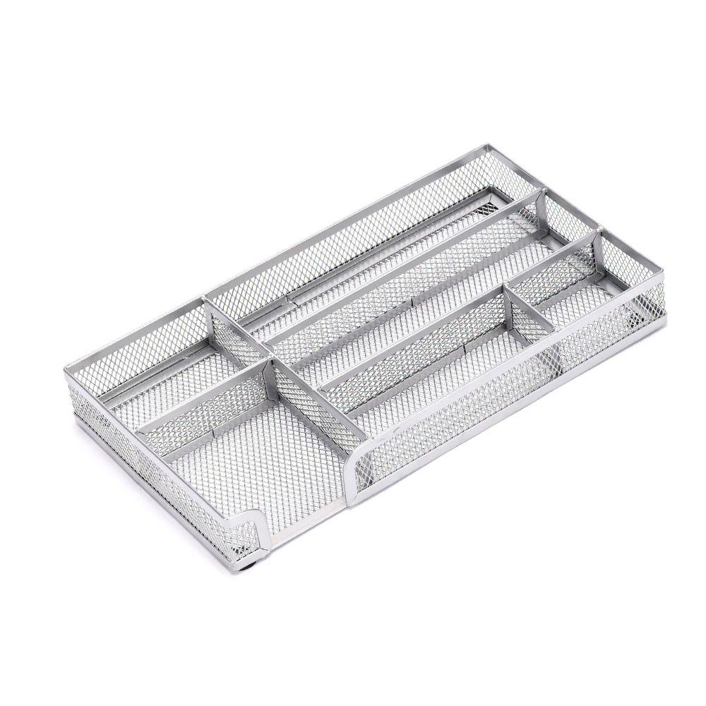 Органайзер для ящика стола с 6 отделениями, сетчатый лоток для ручек, коробка для хранения, канцелярские товары