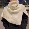 1Pc Knitted Shawl Solid Color Outfit Neck Protector Fake Collar Detachable