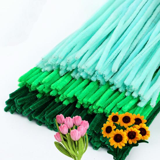 300 шт., набор для чистки труб, детский DIY твист-палка, железная проволока, бархатные полоски, очистители для труб, детские товары для рукоделия