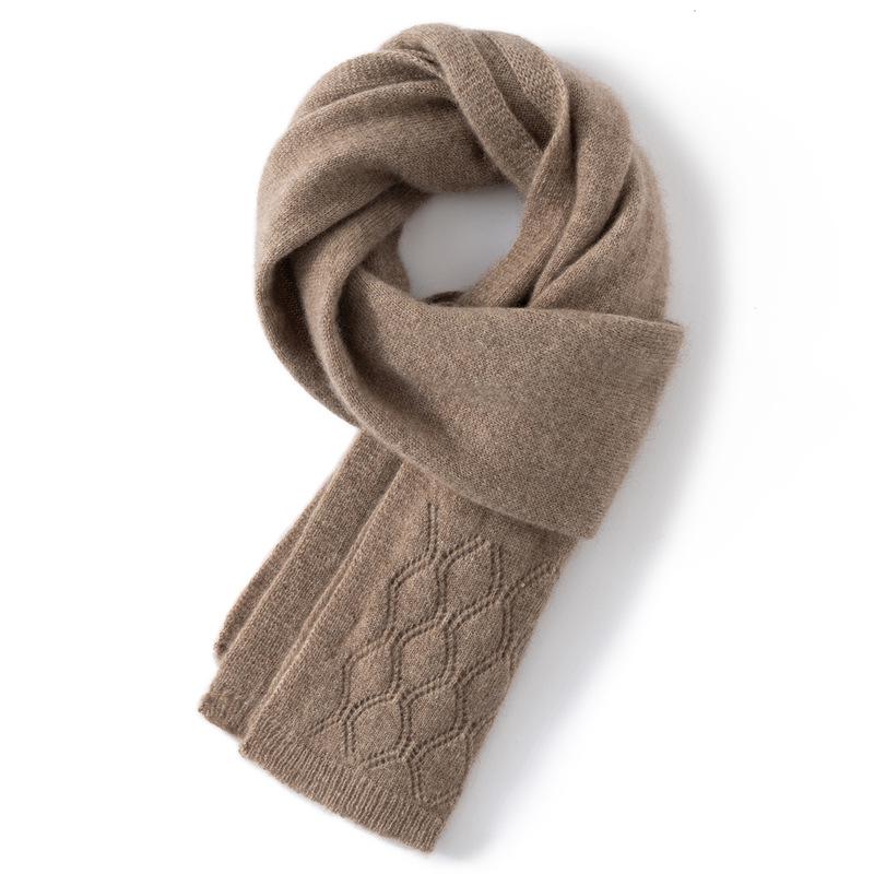 Women's 100% Pure Cashmere Scarf - Warm, Versatile Knit for Autumn/Winter Fashion