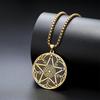 EUEAVAN Ожерелье с пентаграммой Wicca и чакрами для женщин и мужчин, амулет Колесо Гекаты, подвеска, духовные языческие украшения, подарок
