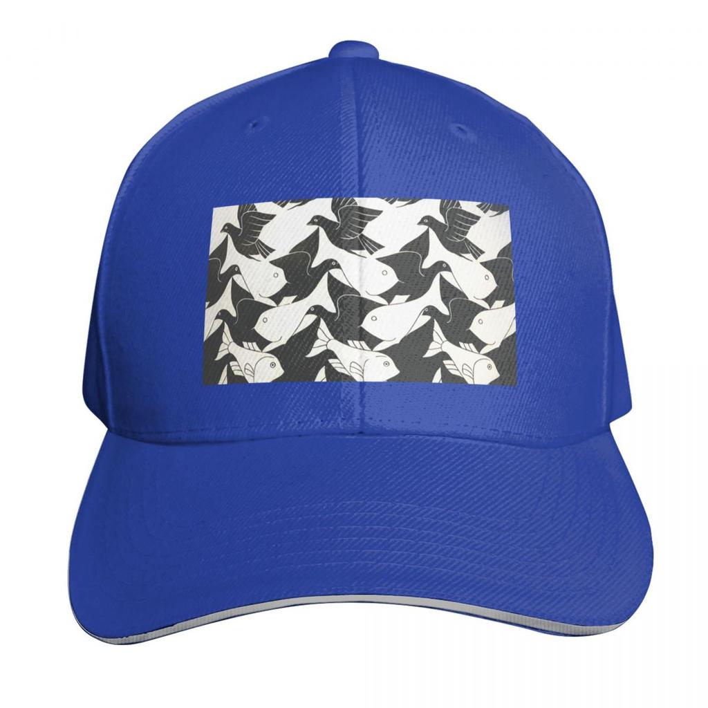 Escher Sky And Water II Baseball Cap Visor Custom Cap sun caps hard hat Elegant Womens Hats Unisexs