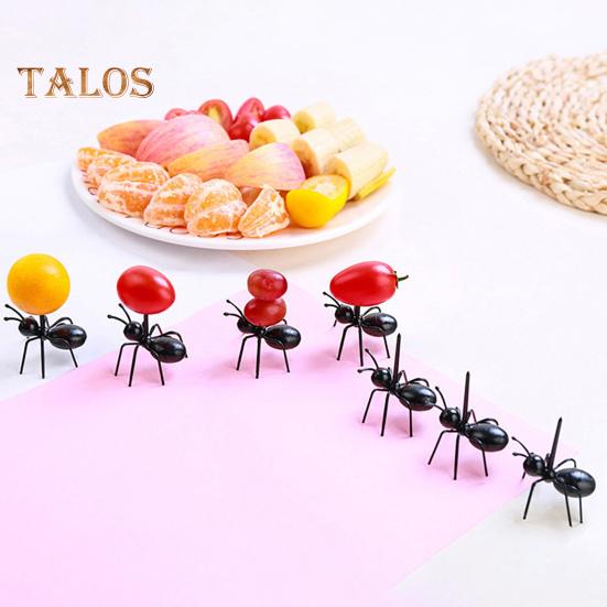 12 шт. фруктовая вилка в форме муравья, безопасная прочная многоразовая десертная вилка для домашней кухни, вечеринки