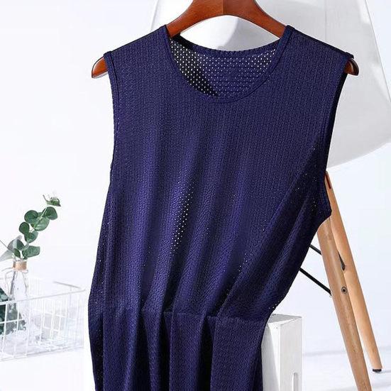 Мужской жилет, легкий, быстросохнущий, дышащий, сетчатый, однотонный, с круглым вырезом, без рукавов, повседневный, майка для тренировок и фитнеса