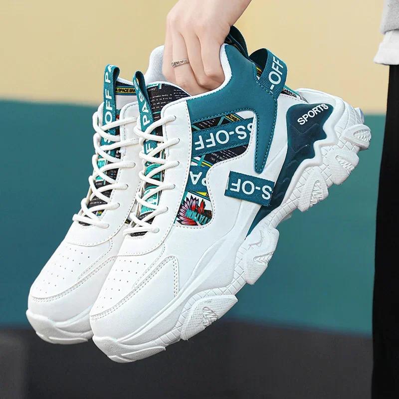 Мода 2024 года, мужские удобные кроссовки, дышащие кроссовки для бега для мужчин, сетчатая теннисная спортивная обувь, кроссовки для ходьбы на платформе, обувь для ходьбы