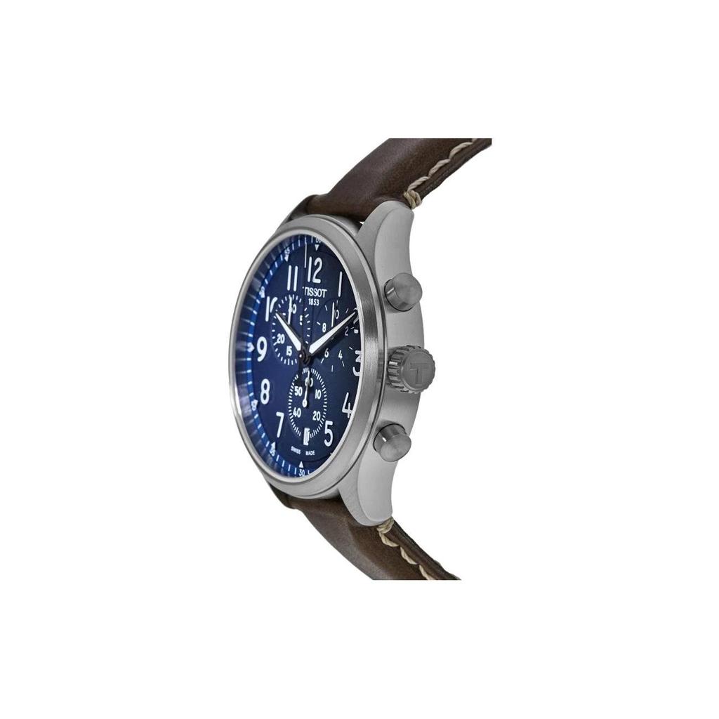 Tissot CHRONO XL VINTAGE Кварцевый механизм Водонепроницаемость 100 м Мужские часы 45 мм Синий циферблат Корпус из нержавеющей стали T116.617.16.042.00