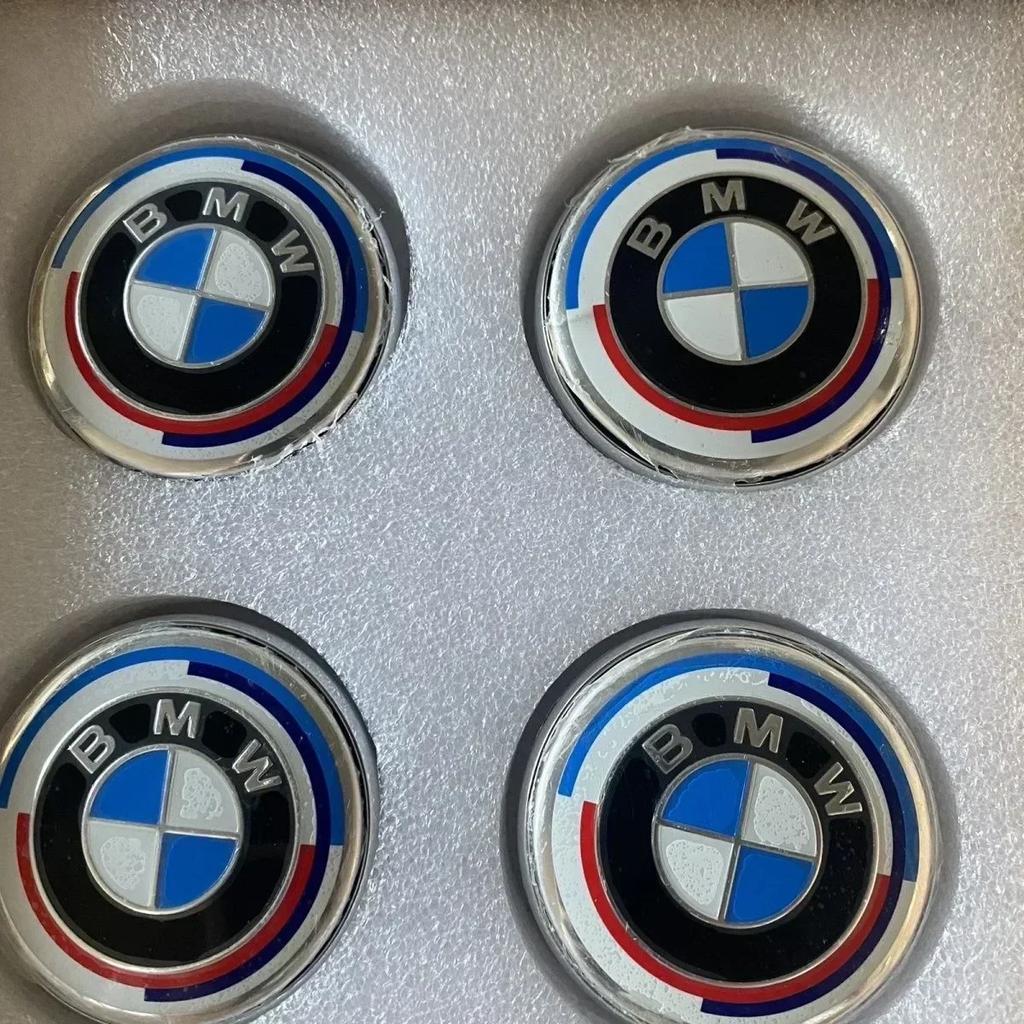 4 шт. 56/68 мм плавающие колпаки центра колеса для BMW 50-летия – Подходят для E39 E46 E60 F10 F30 G20 X3 X5 (Автомобильные аксессуары)