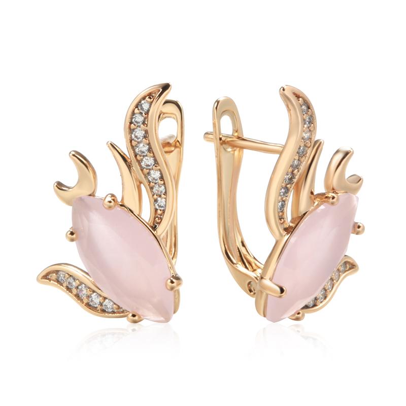 Роскошные серьги с модным узором из синего циркона для женщин, одинаковые ювелирные изделия золотого цвета, элегантные висячие уши