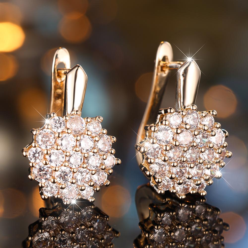 Классические висячие серьги с белым цирконием и цветком для женщин, роскошные серьги-кольца с подсолнухом, серебряные свадебные украшения