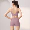 Women Deep V Sports Bra Yoga Outfit, Breathable Quick Dry Camisole Top, Dopamine Color Fitness Set Summer