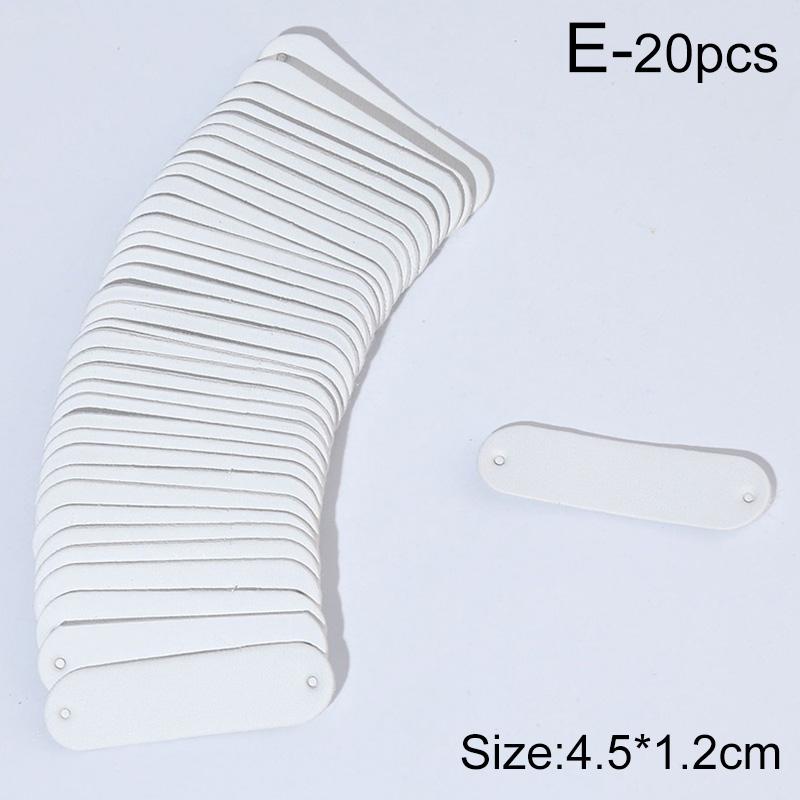 20pcs Blank PU Leather Labels For DIY Craft Sewing Garment Accessories Vintage Jeans Bags Tags Decor Supplies