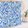 Modern Minimalist style Geometric Shower Curtain, Bathroom Decorative Shower Curtain, Waterproof Shower Curtain with Hooks