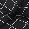 Chair Cushions 4 pcs Black Checkered Pattern 50x50x7 cm Oxford Fabric