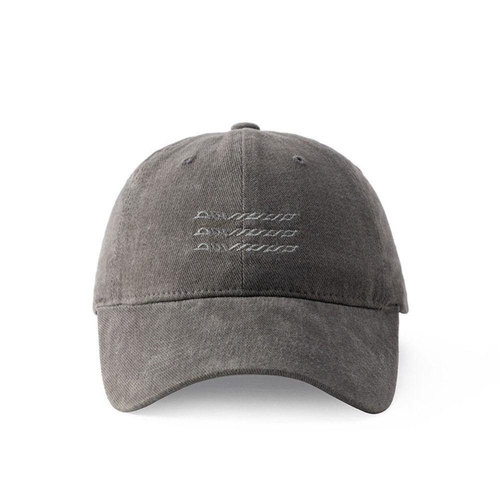 New Ripple Embroidery Washed Cotton Cap Vintage Simple Snapback Caps Casual Sun Protection Casquette Dad Hat Outdoor