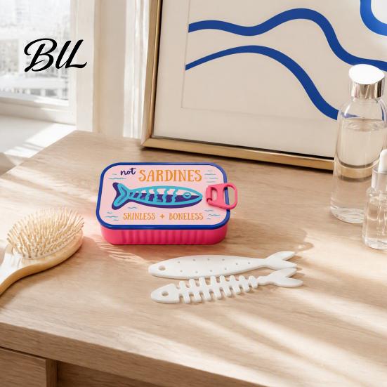 Retro Sardine Can Jewelry Box Storage Box, Portable Anti-tangle Travel Case, Plastic Case Lightweight Organizer for Necklaces And Earrings Earring