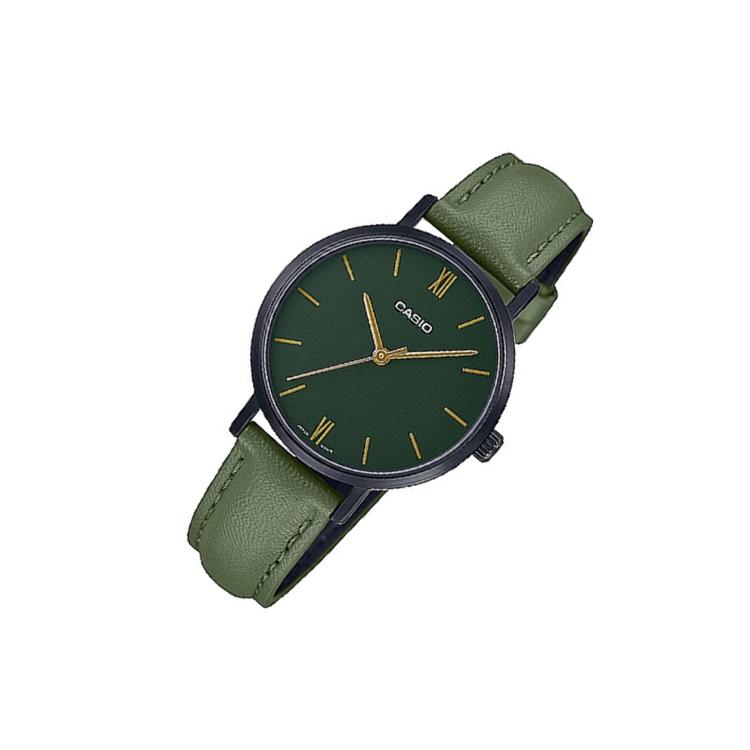 Casio Женские стандартные часы зеленого цвета серии LTP-VT02BL-3A LTP-VT02BL-3A