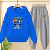 Autumn and Winter Sets for Boys and Girls Aged 3 to 12, 67 Sporty Cartoon Hoodies, Long Pants and Charming Hooded Pullovers