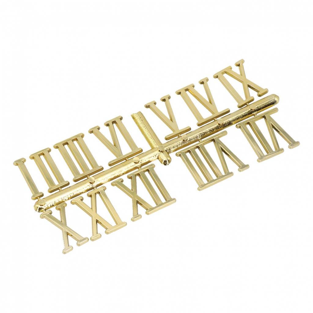 DIY Clock Numerals Parts Gold Plastic Roman Numerals