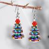 Креативные многослойные серьги-подвески в виде хрустальной рождественской елки - Женский праздничный подарок