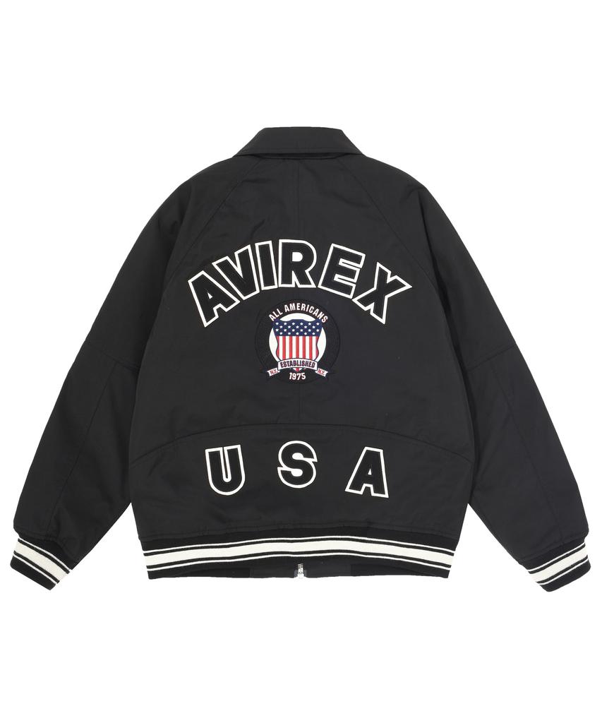 Плетеная куртка-бомбер Avirex Varsity / 6122154 Черный