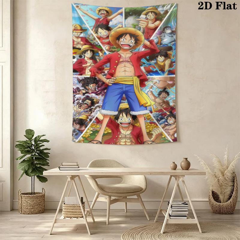 One Piece Straw Hat Pirates Adventure Tapestry Fashion Print Background Cloth Work Of Art Background Wall Hanging Cloth Soft