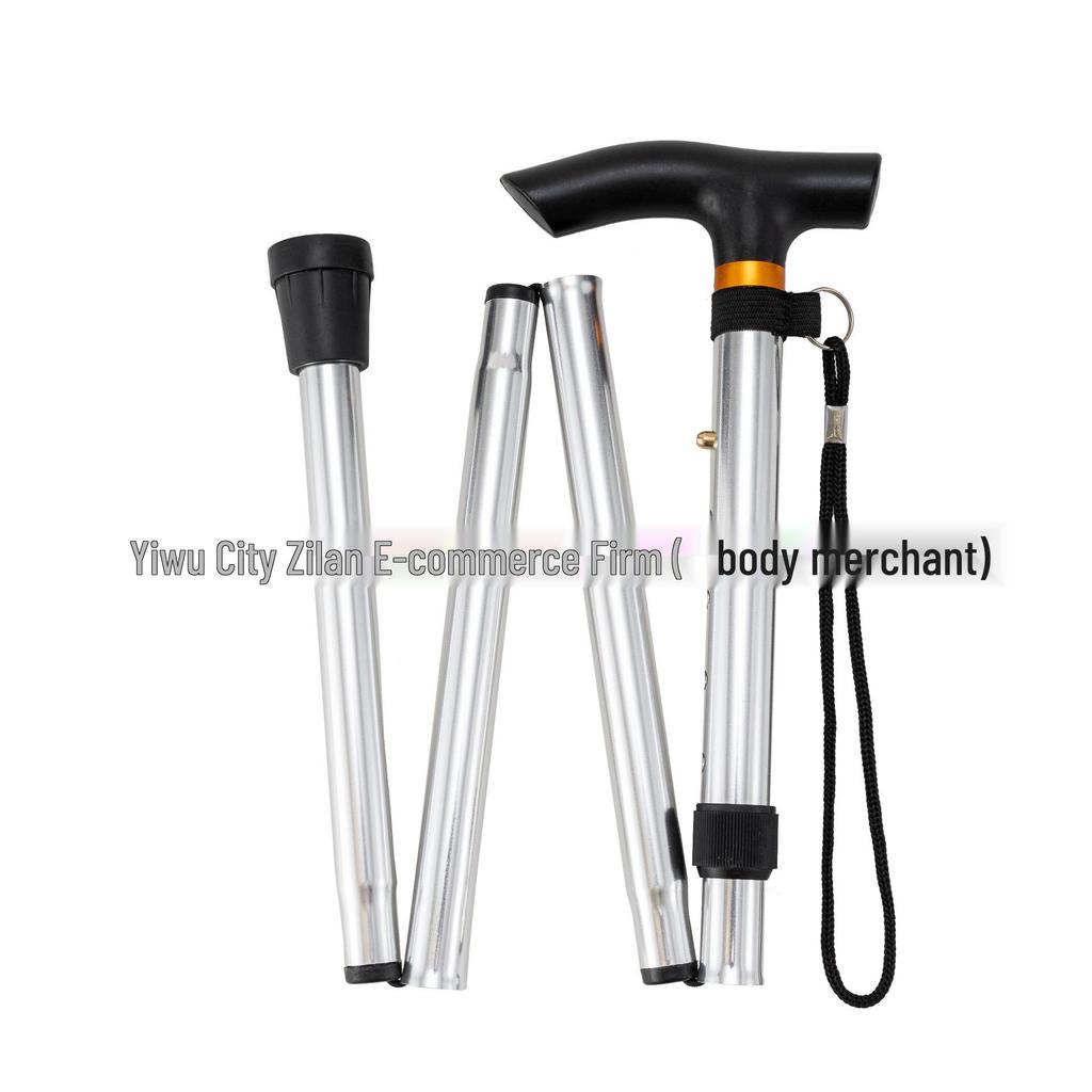 Телескопическая складная треккинговая палка: 5-секционная треккинговая, альпинистская и лыжная палка для использования на открытом воздухе и пожилыми людьми