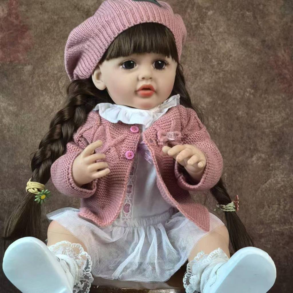 Lifelike Princess Reborn Baby Dolls Girl Full Silicone Vinyl 22 Inch Baby Doll Toys Made of KEIUMI Kids Birthday Gifts
