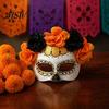 Exotic Skull Masque for Adults Halloween Masquerade Masque, Flower Mexican Day of The Dead Breathable Face Eye Cushion Costume, Fancy Dress,