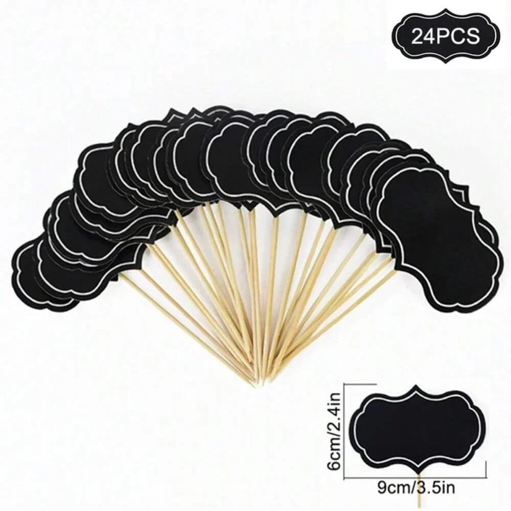 24 шт. Мини-доска для записей, держатель для визитных карточек, этикетка с номером бренда, цена на стол для вечеринки в ресторане дома