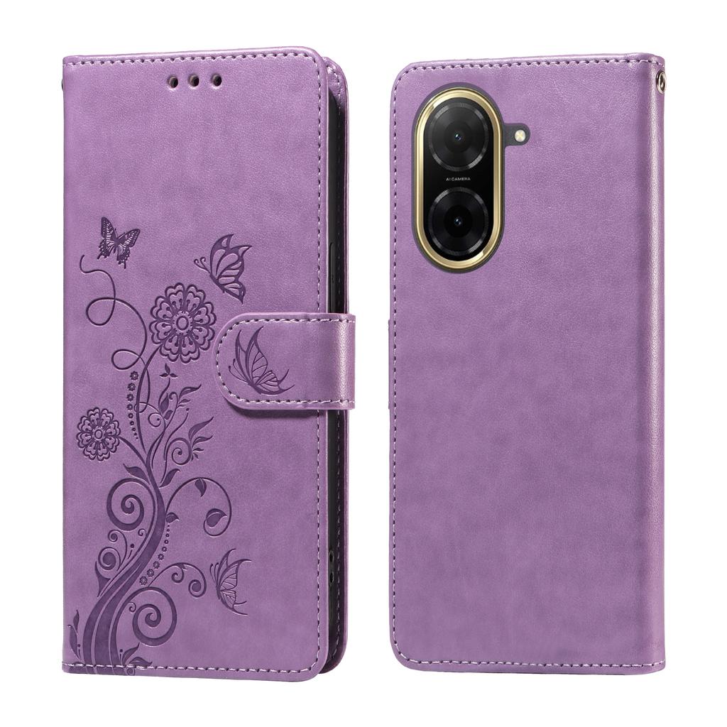 For Xiaomi Redmi A5 NFC (173.45*79.35*8.45mm) Leather Case Butterfly Floral Imprint Wallet Stand Cover