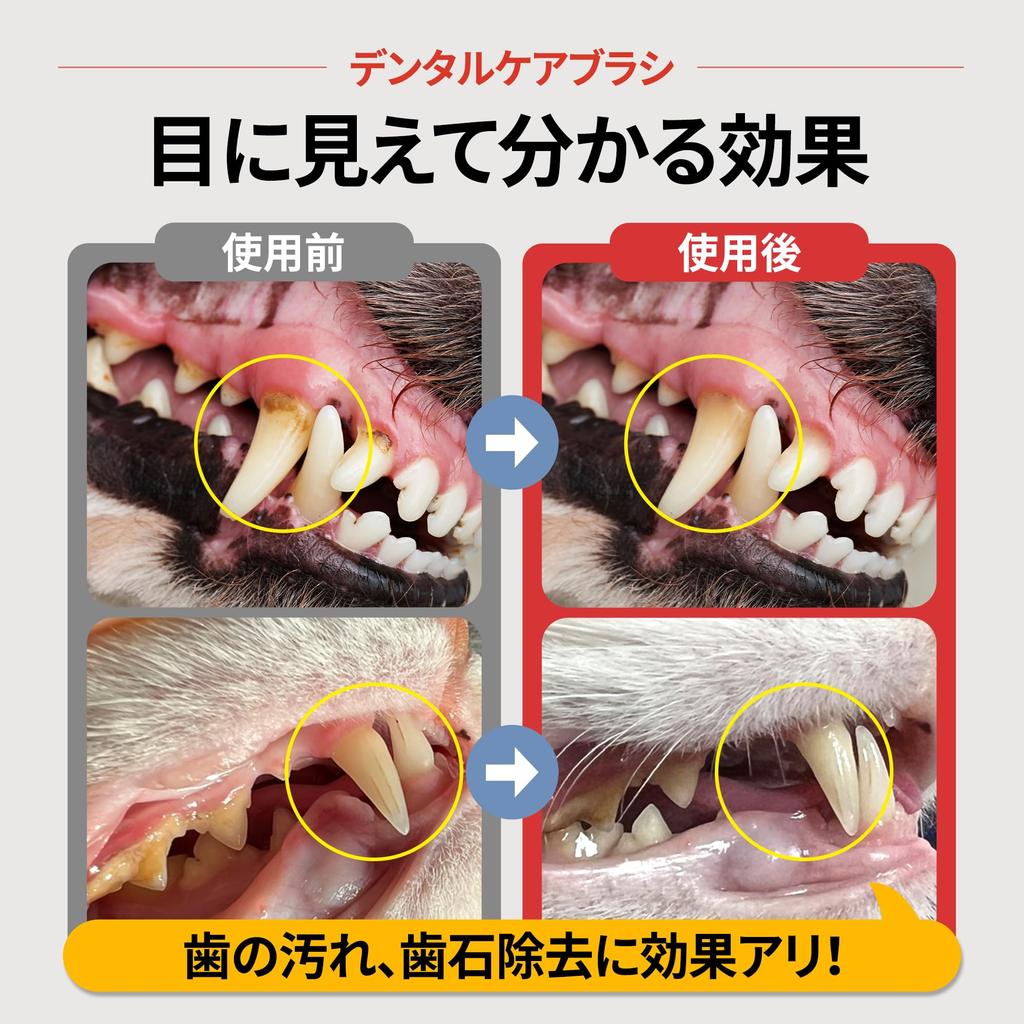 Щетка для ухода за зубами JAYU PET с мягкой зубной щеткой для удаления зубного камня и налета у кошек с горизонтальной головкой и корпусом (Мягкая щетина) - удаление и S-образная кривая