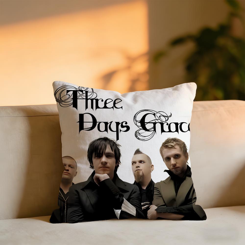 Three Days Grace Cushion Cover Cozy Velvet Throw PillowSoft Warm Cushion For Sofa  Bed