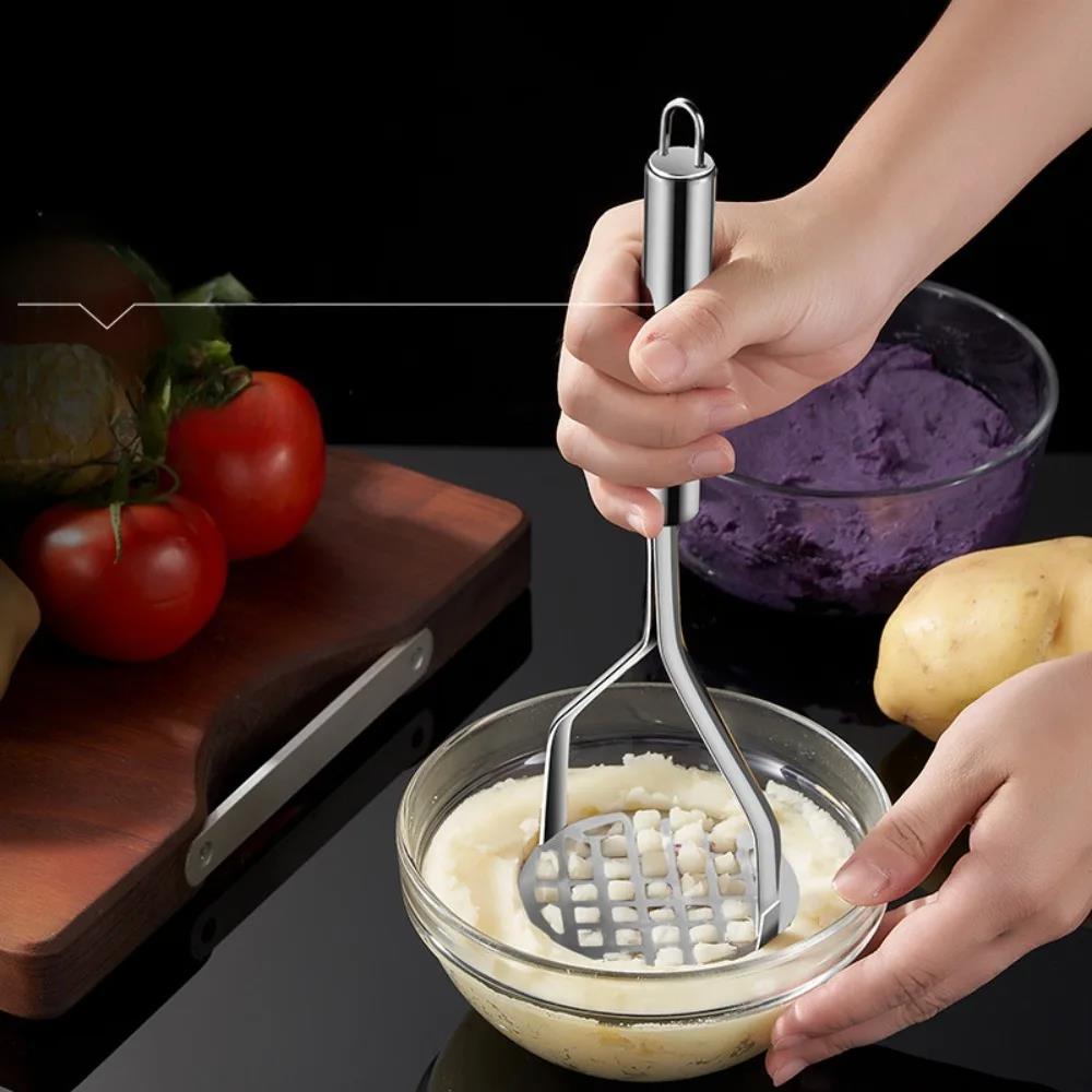 Hot 1pc Stainless Steel Potato Ricer Garlic Masher Creative Potatoes Pumpkin Sweet Potato Masher Kitchen Gadgets LIJIAO 3