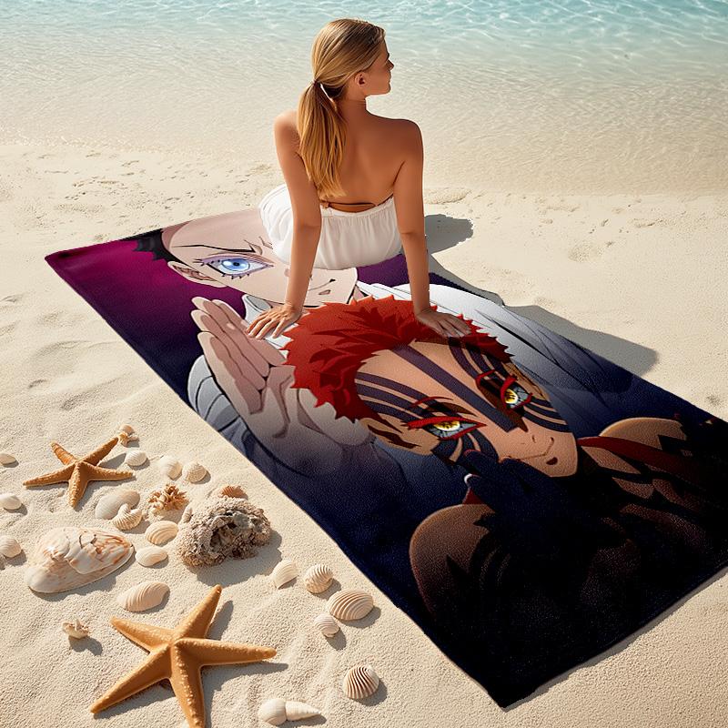 1pc Akaza Beach Towel, Comfortable and Thick, and Swimming/Bath/Picnic/Camping Towel, Suitable for Seaside Beaches