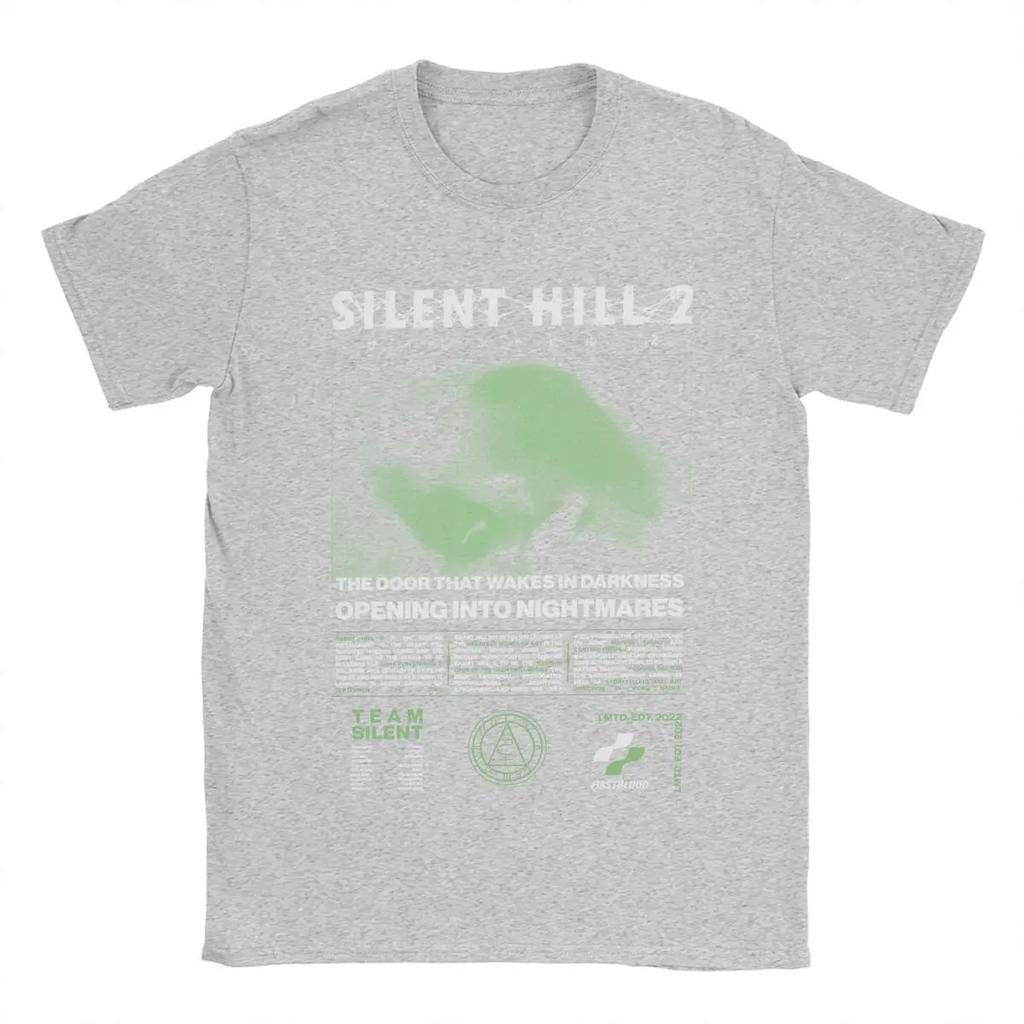 2026 Унисекс Silent Hill 2 Футболки Хлопковая Одежда Повседневная Футболка с Коротким Рукавом с Круглым Вырезом Футболки для Взрослых Хип-Хоп Уличная Одежда Оверсайз Футболка