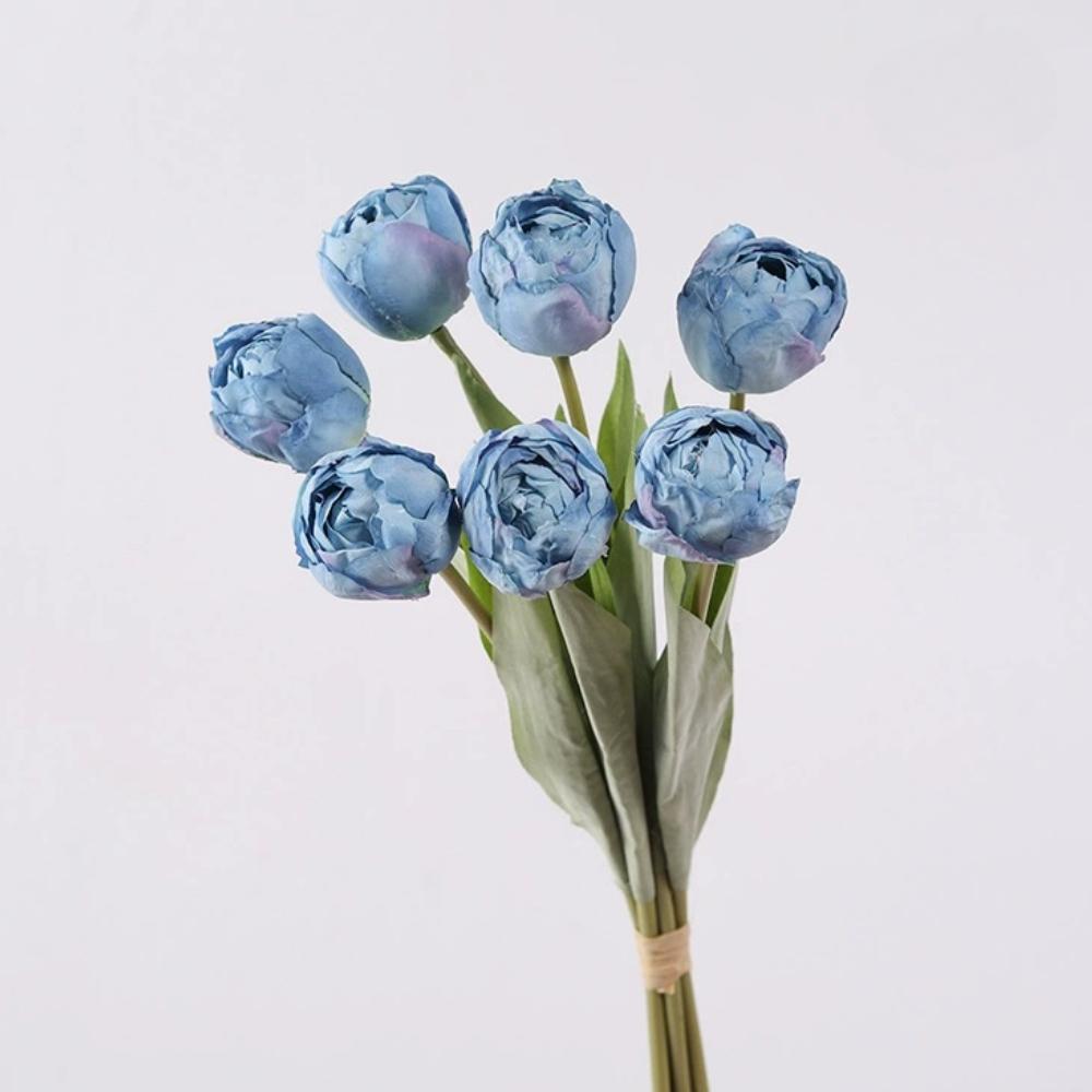 1 букет из 7 тюльпанов со стеблем, искусственные цветы, реалистичные искусственные цветы, шелковые цветы, свадебный букет, украшения для дома на вечеринку