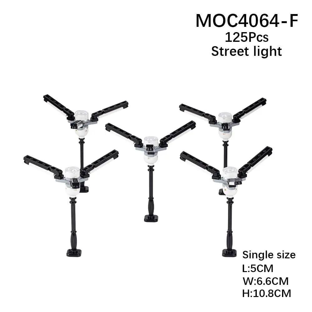 City Street Series Building Blocks Accessories Rail Transit Train Signal Light Railings Brick Toilet Flower Bed Phone Box Toy