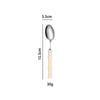 Retro Light Luxury Stainless Steel 304 Western Cutlery Set with Bamboo Joint Acrylic Handles: Steak Knife, Fork, Spoon, Dessert Spoon, Soup Spoon.