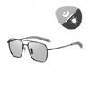 Мужские солнцезащитные очки из чистого титана Seiko Polarized Photochromic Outdoor Shades UV400 Original Brand Sun Glasses