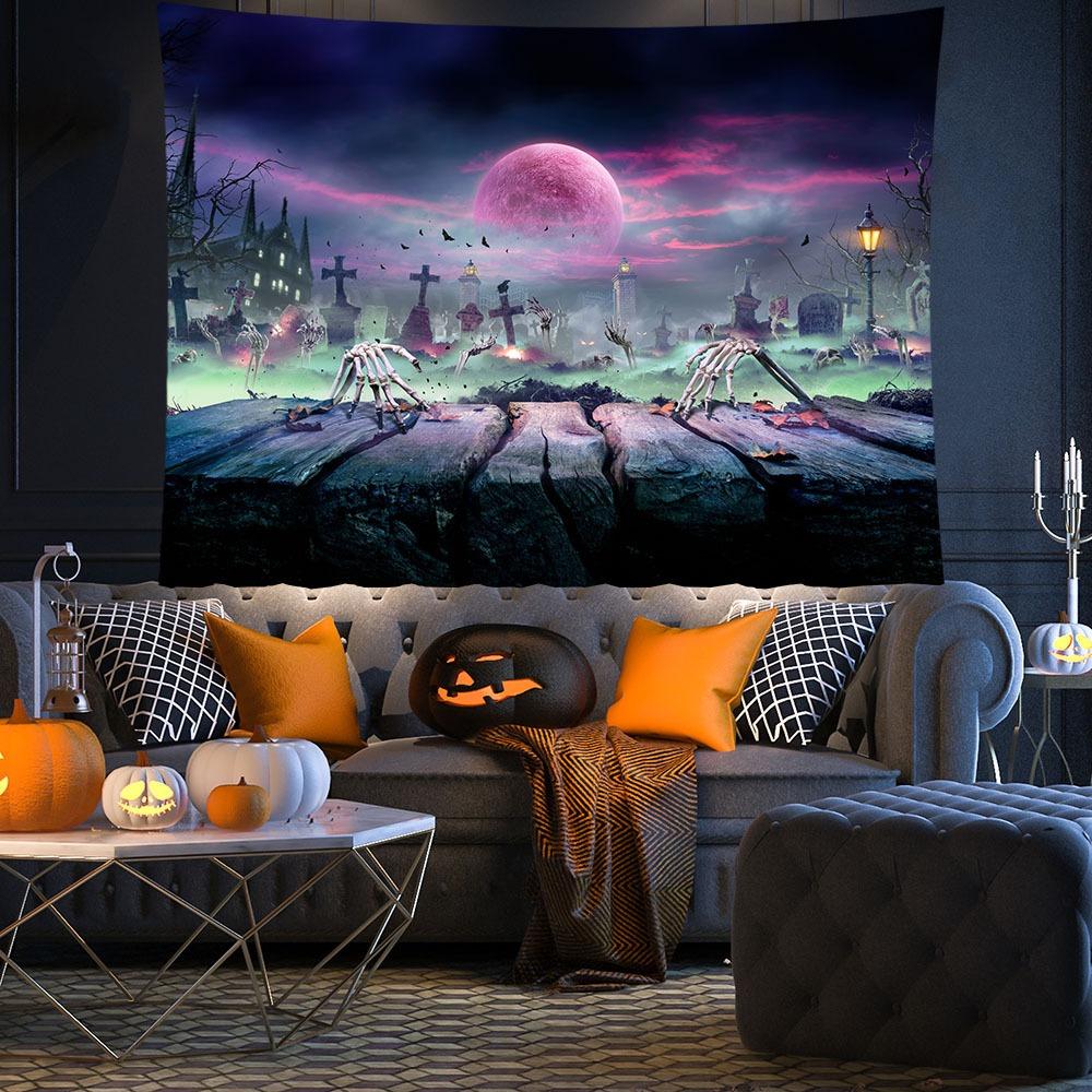 Новый фон для вечеринки в стиле ужасов на Хэллоуин, украшение на ночь ужасов, баннер, подвесная ткань, атмосфера, ткань, украшение для дома